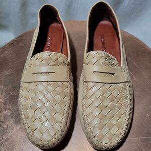 Robert Zur Men's Beige Woven Leather Driving Loafers (Size 11)